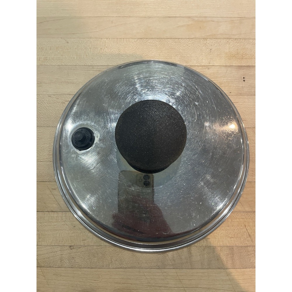 Stainless Steel Vented SAUCE PAN LID ONLY 6" Inner Rim Large Flat Handle Knob